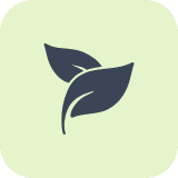 Leaf icon on a light green background.